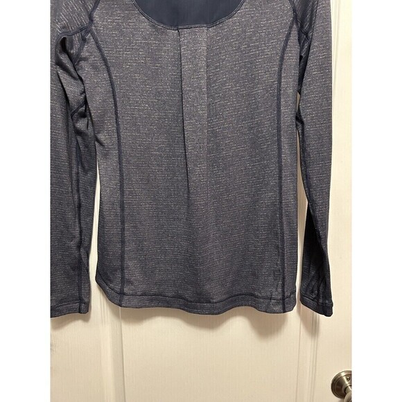 Lululemon Turn It Up Long Sleeve Top Thumbholes Heathered Inkwell Women’s 4 Blue - Picture 15 of 16